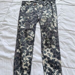 GAP Women's Ankle & Cropped Jeans - Black and Cream Floral